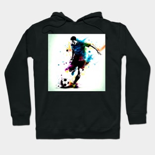 Soccer Player Graffiti Art Splash Paint Hoodie